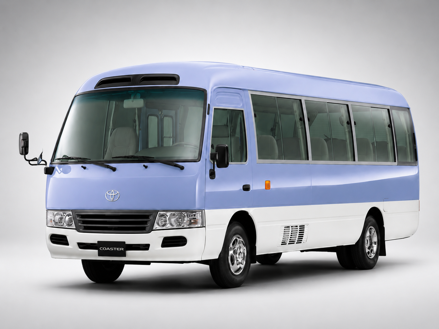 Coaster AC for corporate staff transport Malik Waris Transport